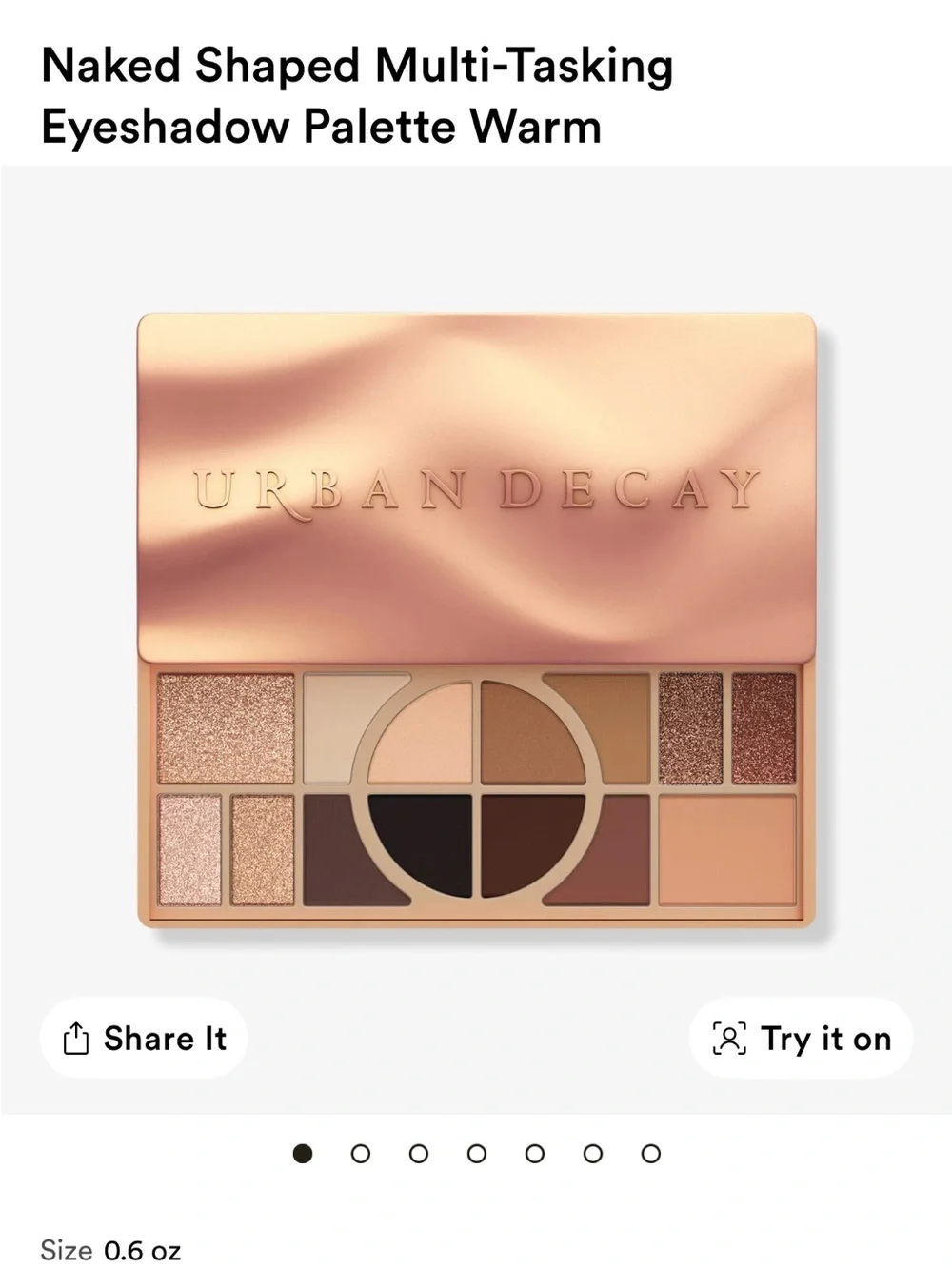 Urban Decay Naked Shaped Multi-Tasking Eyeshadow Palette - Warm NWOT